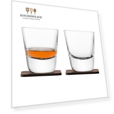LSA Набор из 2 стаканов Arran Whisky с деревянными подставками 250 мл