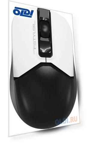 Мышь беспроводная A4TECH FG12 Panda чёрный белый USB + радиоканал