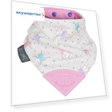 Нагрудник Cheeky Chompers Neckerchew с грызунком премиум Мышки-балерины