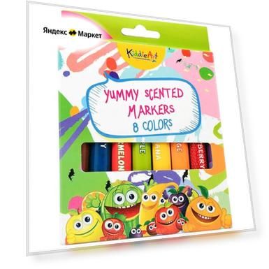 Ароматизированные фломастеры Kiddieart, 8 шт., толстые