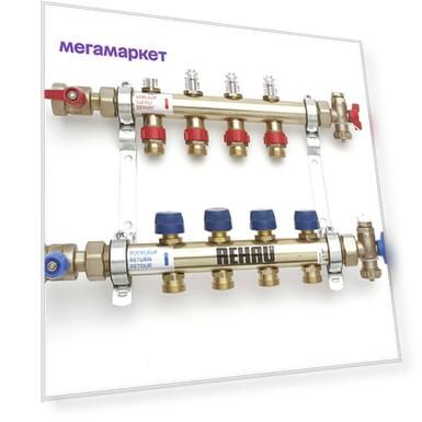 Распределительный коллектор HKV-D с расходомерами  на 8 контуров Rehau 12080811002