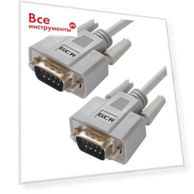 Кабель 0-модемный gcr 1.5m com db9-db9 9m-9m серый 30 awg viv50i657