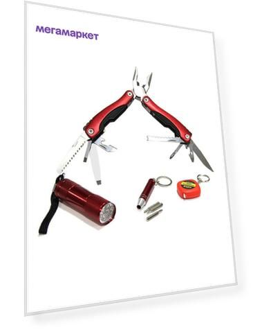 Мультитул Sakata PС Multi-Function Tool Set, разноцветный, 4 опций