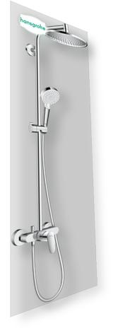 Душевая система hansgrohe Crometta S 240 1jet Showerpipe со смесителем 27269000, хром