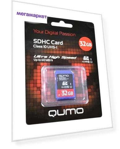 Карта памяти QUMO SDHC Ultra High Speed QM32GMICSDHC10U1 32GB