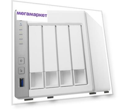 Сетевое хранилище данных QNAP D4 (REV. B) Gray