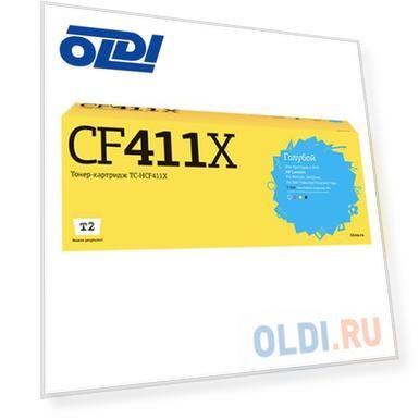 Картридж T2 CF411X для HP CLJ Pro M377/M452/M477 голубой 5000стр