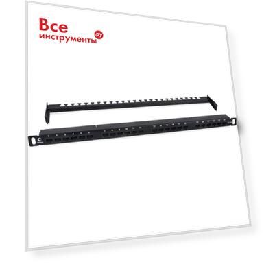 Высота: 0.5U, Материал: сталь, Тип разъема: RJ-45, Количество портов: 24