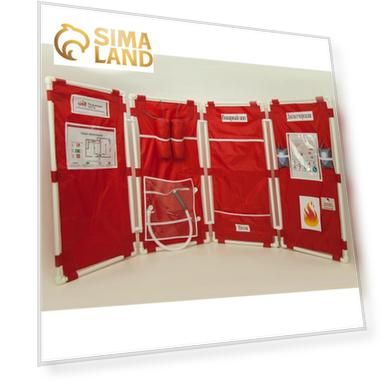 Ширма для сюжетной игры «Пожарная часть», 4 секции, 50 х 100 см