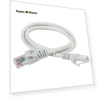 Патч-корд UTP 5е категории 1м ITK PC01-C5EU-1M серый