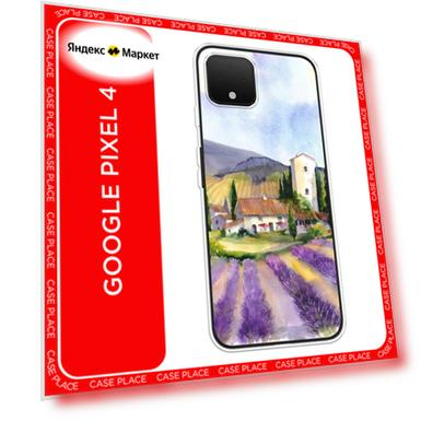 Чехол на Google Pixel 4 / Гугл Пиксель 4 с принтом Лавандовые поля