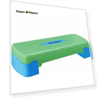 Степ-платформа Indigo IN171 68х28х15 см синий/зеленый