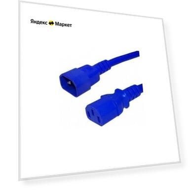 Hyperline PWC-IEC13-IEC14-1.8-BL кабель питания монитор-компьютер IEC 320 C13 - IEC 320 C14 3x0.75 , 10A, прямая вилка, 1.8 м, цвет синий