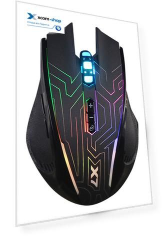 Мышь A4Tech X87 (MAZE) черный оптическая (2400dpi) USB (8but) 1023976