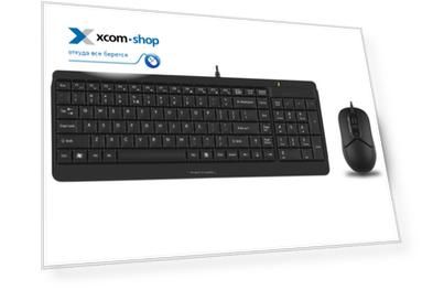 Клавиатура и мышь A4Tech F1512 клав: черный, мышь: черный USB 1454161