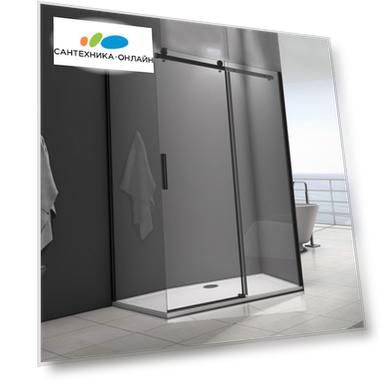 Душевой уголок Good Door Galaxy WTW+SP-C-В 130x100, профиль черный