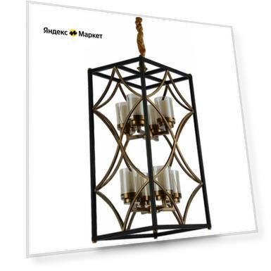 Подвесная люстра Lumina Deco Quadrato LDP 1223-8 BK+MD