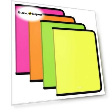 ErichKrause Папка для тетрадей А4, ErichKrause Matt Neon, пластиковая, на молнии, микс