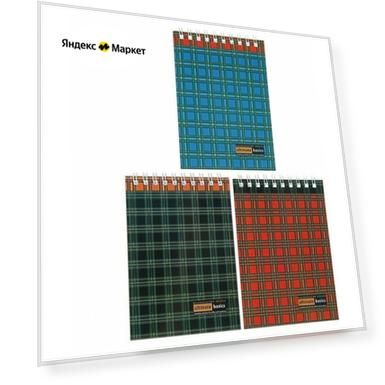 Блокнот А6, 60 листов на гребне Ultimate basics "Шотландка", микс