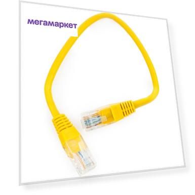 Патч-корд Lanmaster RJ45-RJ45 0.5м TWT-45-45-0.5-YL