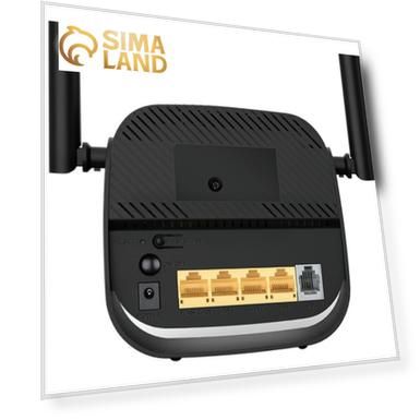 Wi-Fi роутер D-Link DSL-2750U (DSL-2750U/R1A), 300 Мбит/с, 4 порта 100 Мбит/с, чёрный