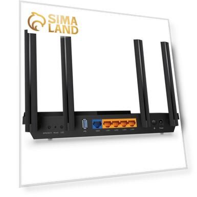 Wi-Fi роутер TP-Link Archer AX55, 2976 Мбит/с, 4 порта 1000 Мбит/с, чёрный