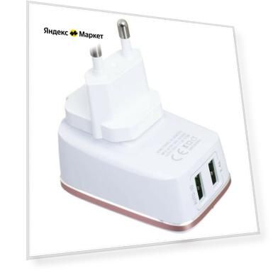 LDNIO LD B4387 A2204 Сетевое ЗУ + Кабель Micro 2 USB Auto-ID Выход: 12W White&Gold