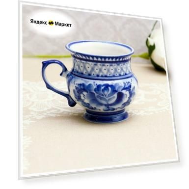 Кружка "Голубка", гжель, фарфор, 2с, микс (1 шт.)