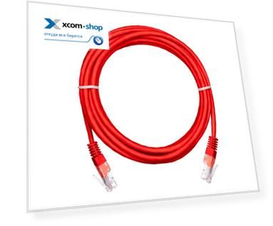 Кабель патч-корд U/UTP 5e кат. 1м Netlan EC-PC4UD55B-BC-PVC-010-RD-10 2хRJ45/8P8C 26AWG(7x0.16 мм), чистая медь, PVC нг(B), красный, уп/10шт