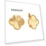 Серьги из красного золота 585 пробы Вес 2.95