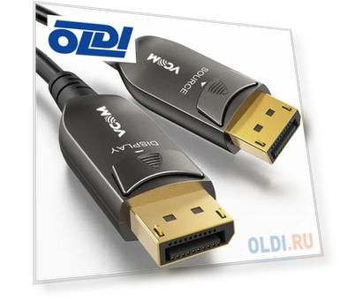Кабель DisplayPort 40м VCOM Telecom D3751-40M круглый черный