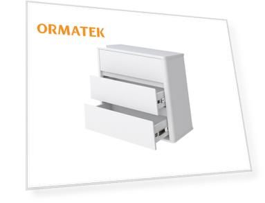 Комод Орматек Wood Home Lite (ЛДСП+Массив ЛДСП Белый жемчуг/Белая эмаль (сосна)) 90x40