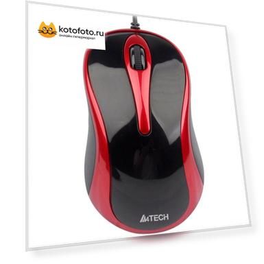 Мышь A4Tech V-Track Padless N-360-2 Red-Black USB