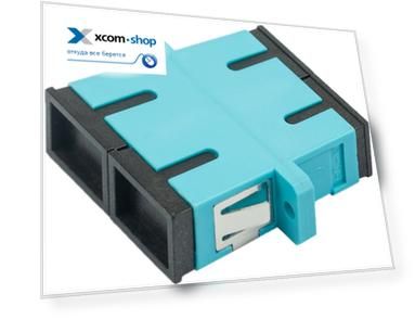 Адаптер проходной Datarex DR-541023 SC-SC, OM3, дуплекс (duplex), бирюзовый (аква)