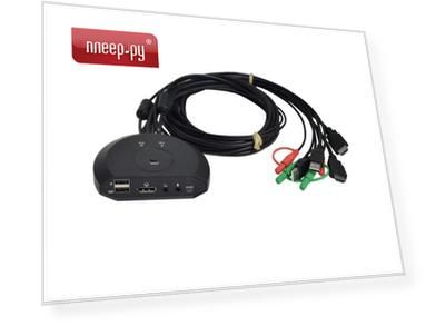 Переключатель KVM KS-is KVM HDMI, Audio 2xUSB KS-767