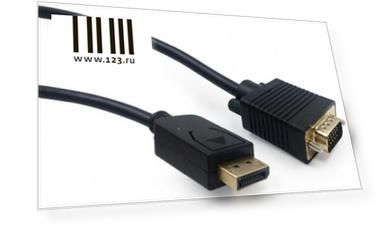 Кабель DisplayPort 5м Gembird CCP-DPM-VGAM-5M круглый черный