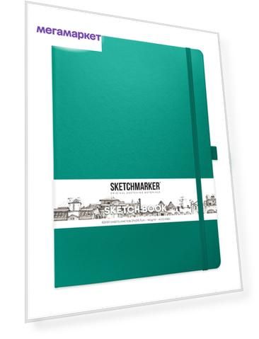 Скетчбук Sketchmarker 2314604SM 140г/м2 21х29.7см., цвет: изумрудный