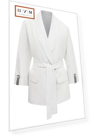 Жакет из хлопка и льна Brunello Cucinelli