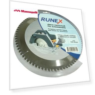диск пильный RUNEX по алюминию 210х32/30мм 80 зубьев