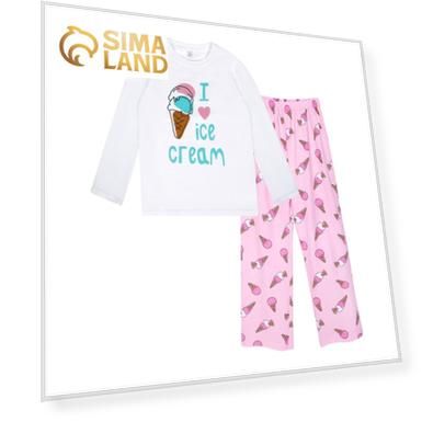 Цвет: белый, розовый, Размер: 140 см