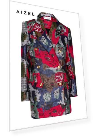 Жакет из жаккардовой ткани