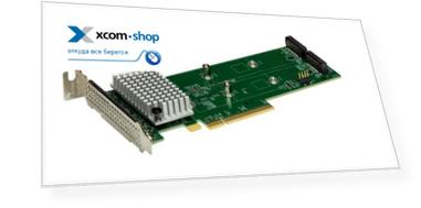 Контроллер Supermicro AOC-SLG4-2H8M2-O Low Profile 2x PCIe Gen 4 Hybrid NVMe/SATA M.2 RAID