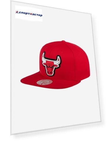 Бейсболка с прямым козырьком MITCHELL NESS 6HSSMM19490-CBURED1 Chicago Bulls NBA (красный), Красный