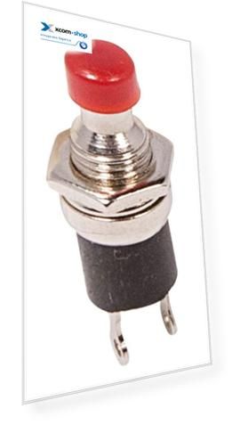 Выключатель Rexant 36-3310 кнопка металл 220V 2А (2с) OFF-(ON) диам. 7.2 красная Micro (RWD-301, PBS-10B)