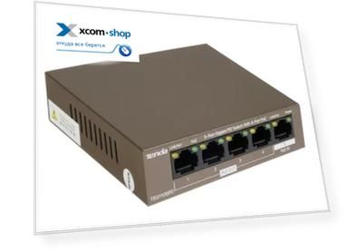 Коммутатор неуправляемый Tenda TEG1105PD 5 портов 10/100/1000 Мбит/сек, 1 из портов PoE PD, 4 порта PoE PSE