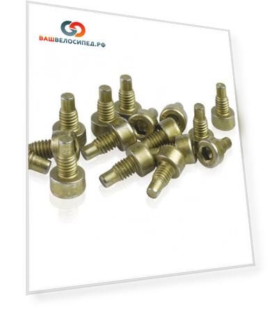 Шипы к велопедалям HT Steel Pins 1/8х8mm 32 штук/ 1/8х10mm 8 штук, AE03/ME03, золотой, 136AE03-GD-311