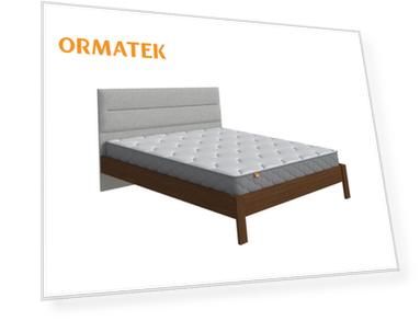 Кровать Орматек Albero Soft (Ткань/Массив (сосна) Мокко (сосна)/Piano 19 Арктический серый) 80x200