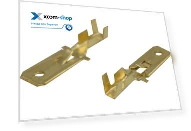 Клемма Rexant 08-0911 плоская штекер 6.3 мм 0.75-1.5 мм2 (РП-п 1.5-(6.3) L = 25,5 мм)