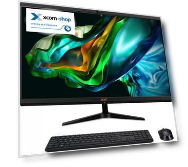 Моноблок 27'' Acer Aspire C27-1800 DQ.BLHCD.00B i3 1305U/8GB/512GB SSD/UHDG/FHD/GbitEth/WiFi/BT/клавиатура/мышь/Cam/Eshell/черный
