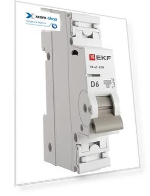 Автоматический выключатель EKF M634106D 1P 6А (D) 4,5kA ВА 47-63N PROxima